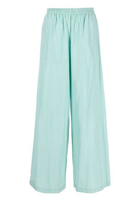 Light blue wide leg trousers - women